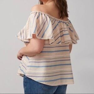 Womens Lane Bryant Off the Shoulder Blouse